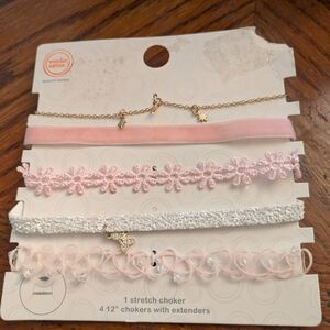Wonder Nation Pink and Gold Choker Set